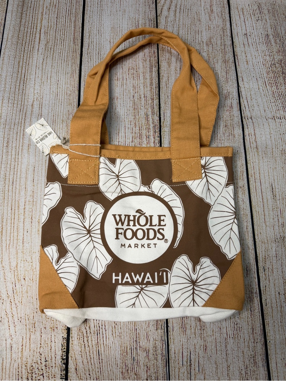 Whole Foods Hawaii Taro Leaf Kalo Tote Mini NWT